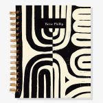 12-Month Black and White Maze Custom Planner