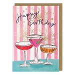 Sparkler Cocktails Birthday Card