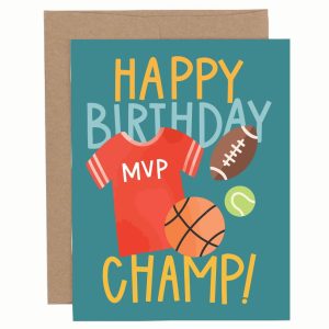 Sports Champ Birthday Card