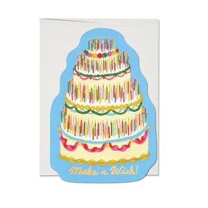 Make a Wish Diecut Cake Birthday Card