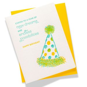 Endless Possibilities Letterpress Birthday Card