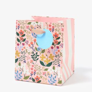 Pink Primrose Small Square Gift Bag