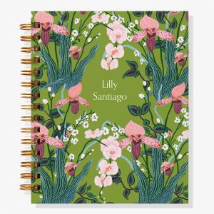 12-Month Blooming Orchids Custom Planner