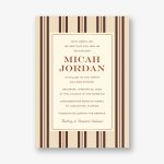 Pinstripe Foil Bar Mitzvah Invitation