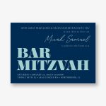 Bold Type Bar Mitzvah Invitation