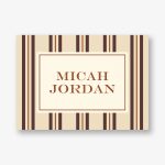 Pinstripe Bar Mitzvah Stationery