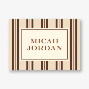 Pinstripe Bar Mitzvah Stationery