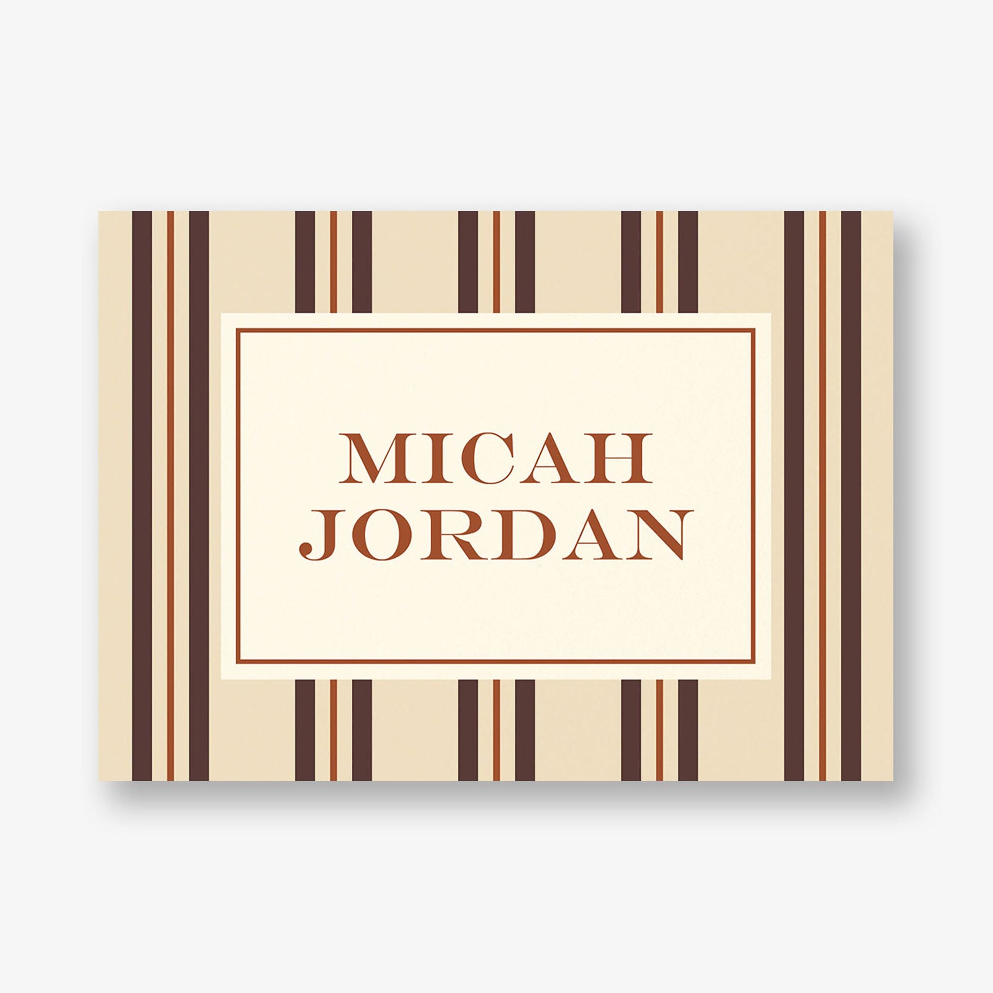 Pinstripe Bar Mitzvah Stationery