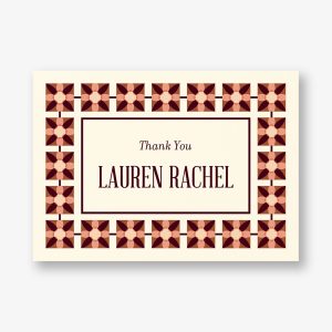 Floral Tile Bat Mitzvah Stationery