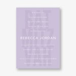 Stacked Type Bat Mitzvah Invitation