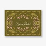 Folk Floral Bat Mitzvah Stationery