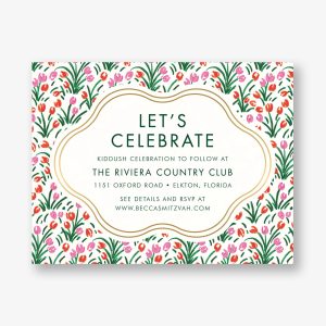 Tulip Field Foil Bat Mitzvah Information