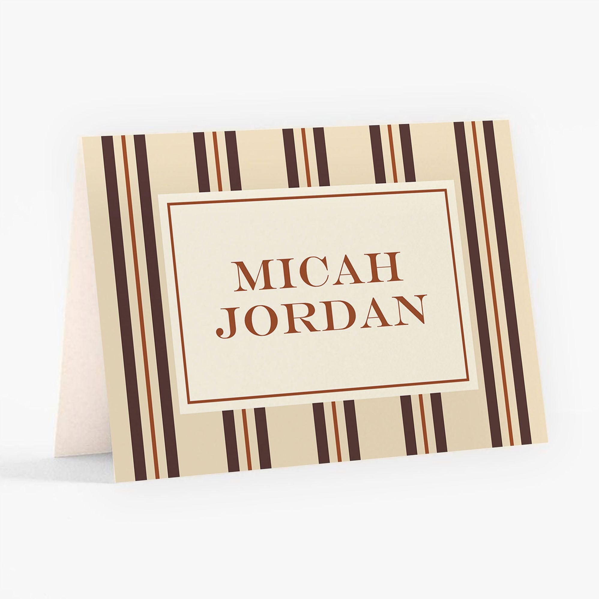 Pinstripe Bar Mitzvah Stationery - Image 2