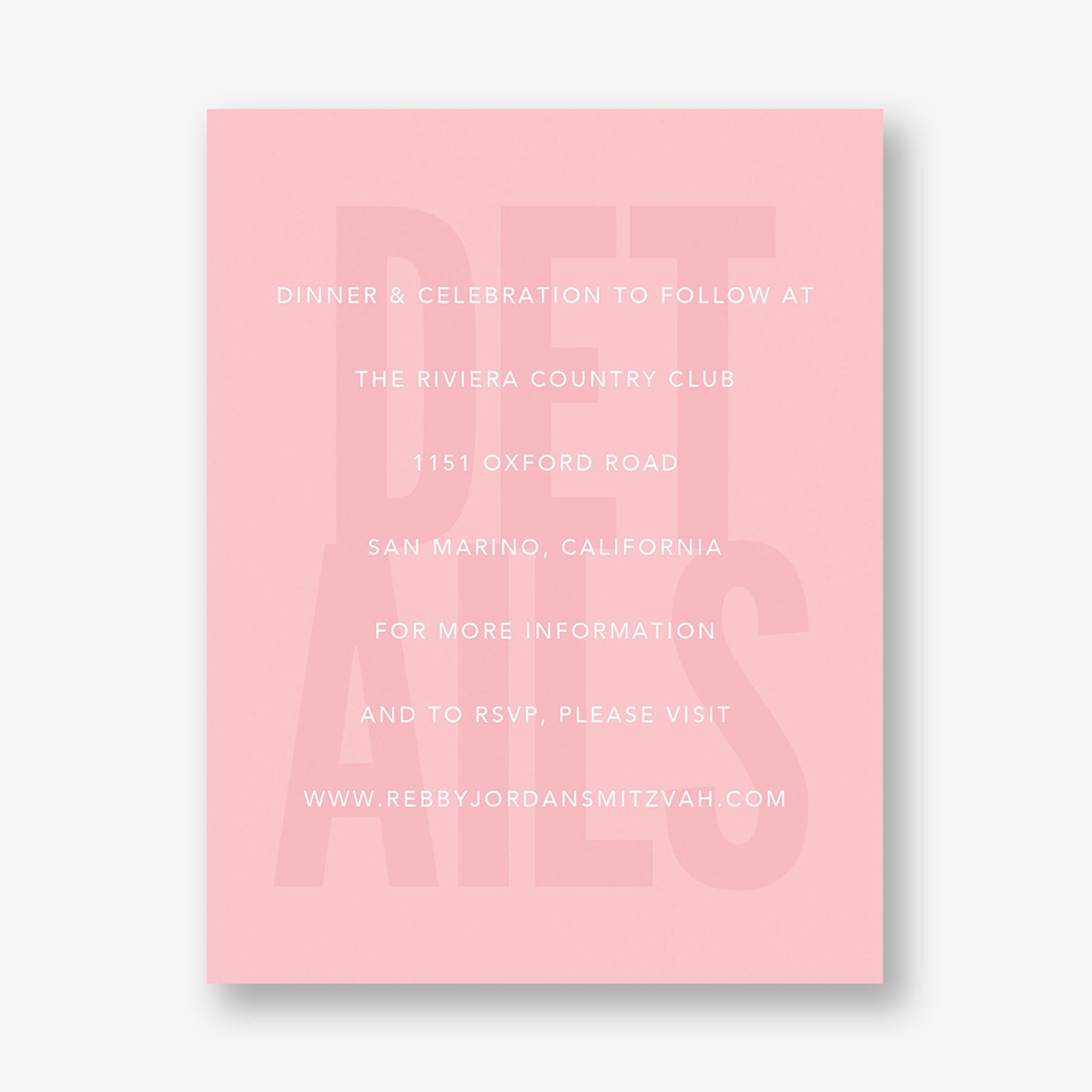 Stacked Type Bat Mitzvah Information - Image 2