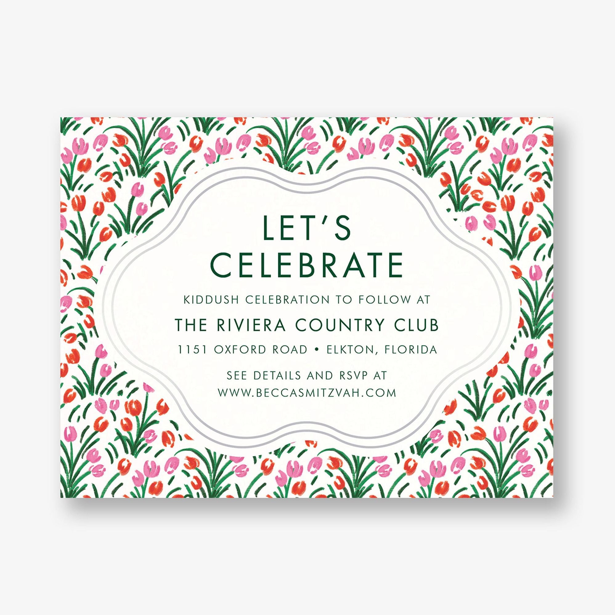 Tulip Field Foil Bat Mitzvah Information - Image 2