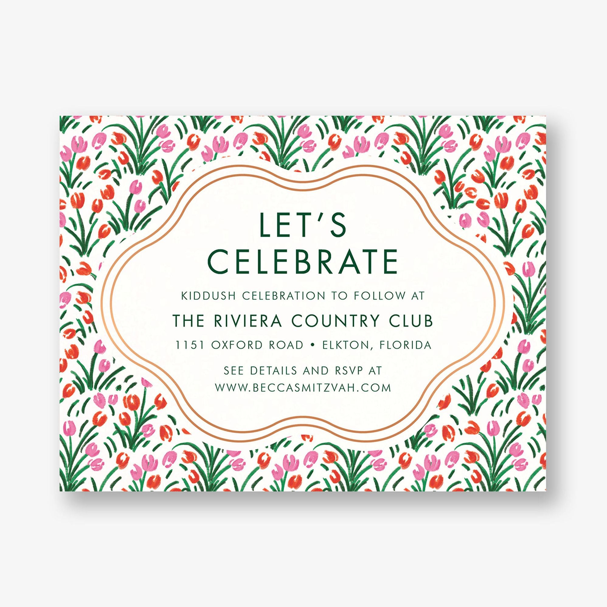 Tulip Field Foil Bat Mitzvah Information - Image 3