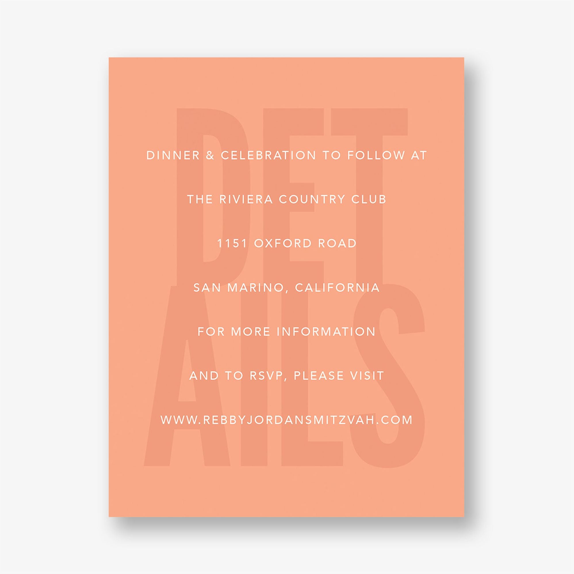 Stacked Type Bat Mitzvah Information - Image 3