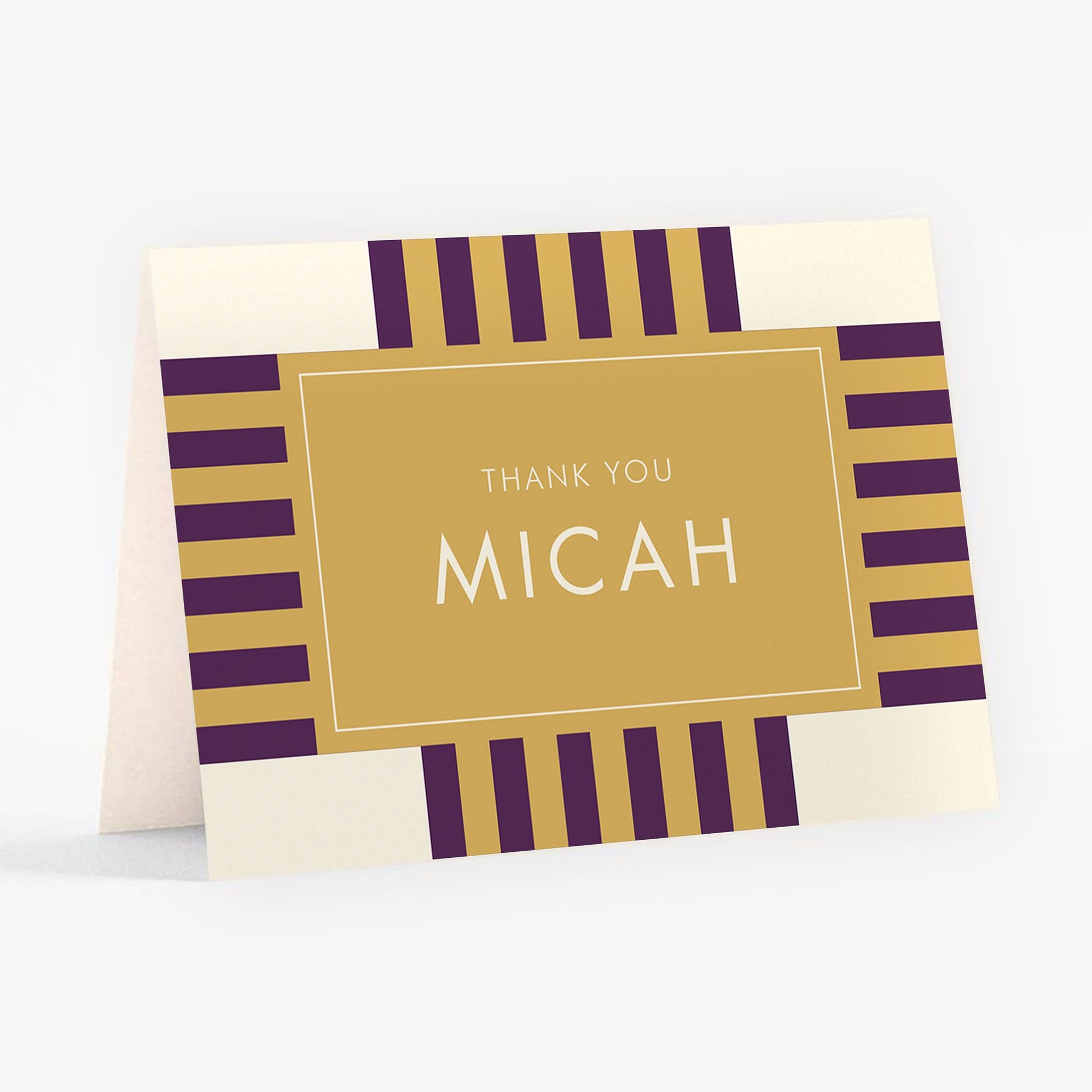 Striped Geo Bar Mitzvah Stationery - Image 4