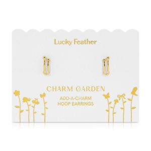 Charm Garden - Hoop Earrings- Gold