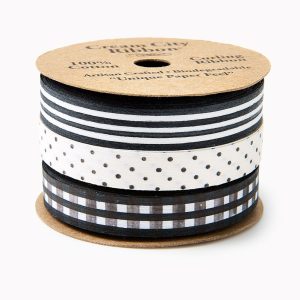 Black & White Curling Ribbon Set 1/2 S/3