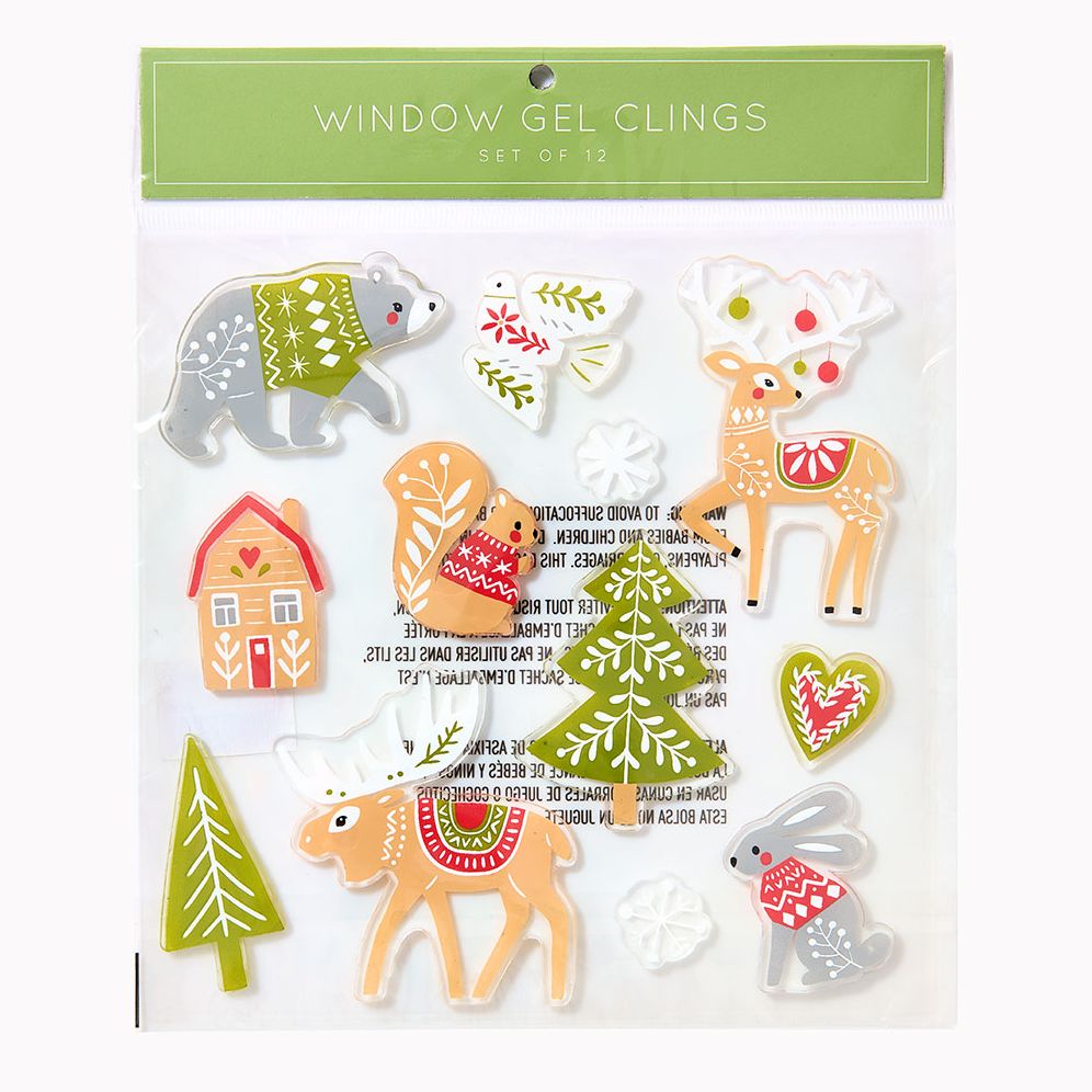 Forest Holiday Gel Clings