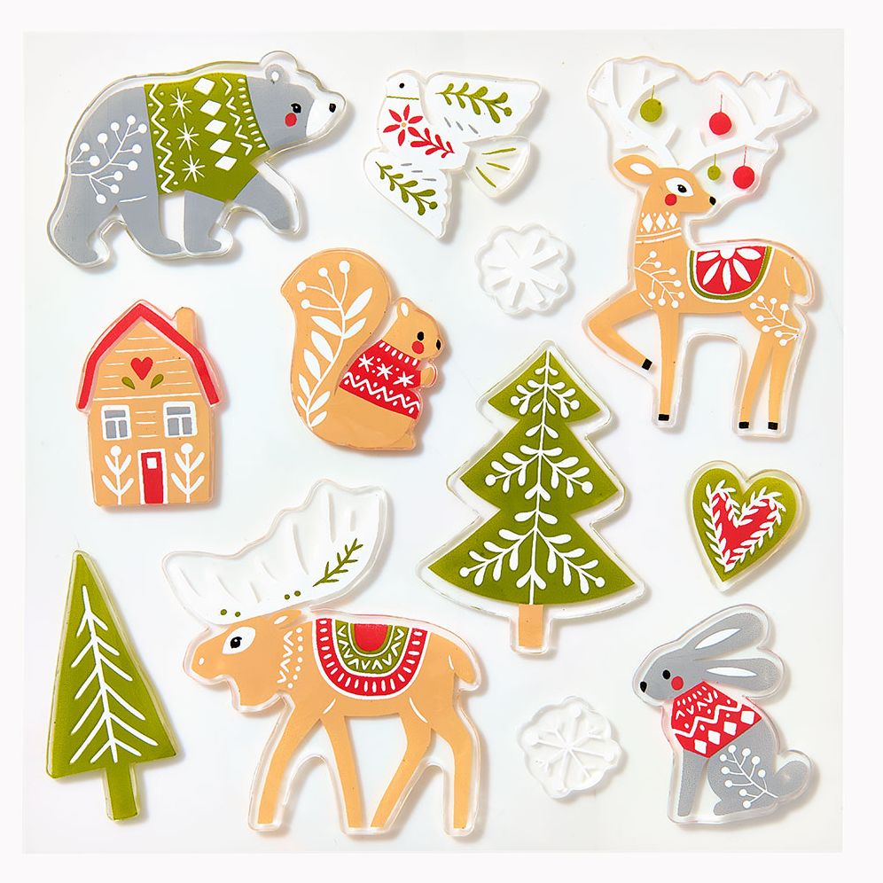 Forest Holiday Gel Clings - Image 2