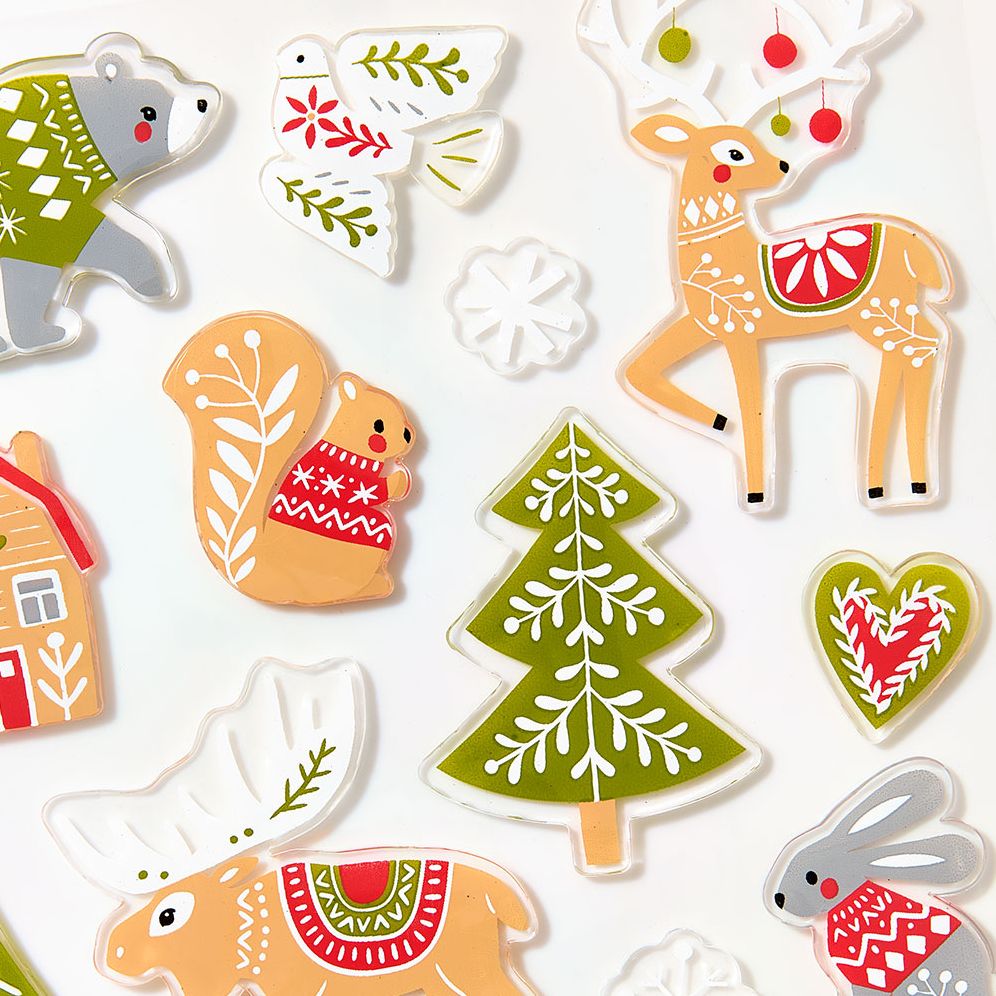 Forest Holiday Gel Clings - Image 3