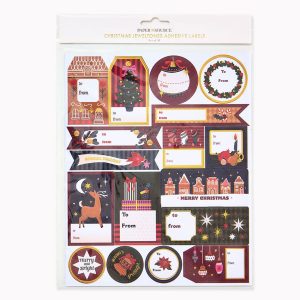 Christmas Jeweltones Adhesive Lables