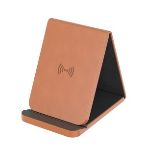 Folding Leather Wireless Phone Charging Stand