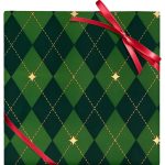 Green Argyle Continuous Roll Wrap