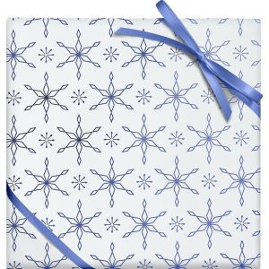 Blue Snowflakes Roll Wrap