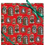 Holiday Windows Stone Wrapping Paper