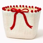 Festive Bow Felt Basket