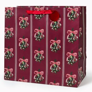 Mistletoe Stripes Large Gift Bag