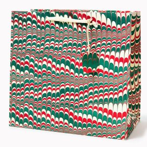 Festive Scallops Marbled Large Gift Bag