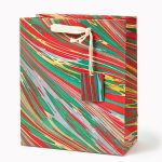 Festive Striations Marbled Medium Gift Bag