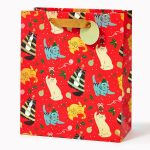Christmas Cats Medium Gift Bag