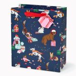 Festive Dogs Medium Gift Bag