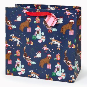 Festive Dogs Large Gift Bag
