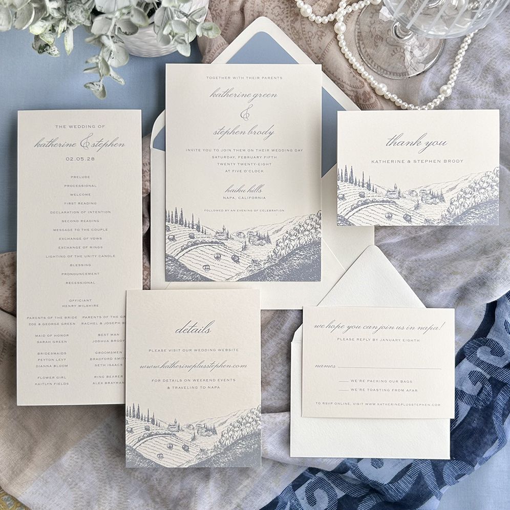 Wine Country Wedding Invitation - Image 2