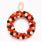 Halloween Felt Pom Wreath