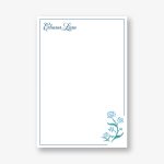 Blue Hydrangea Personalized Notepad Set