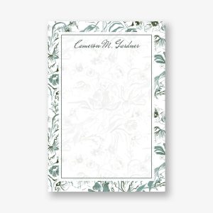 Botanical Toile Personalized Notepad Set