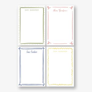 Whimsical Doodles Personalized Notepad Set