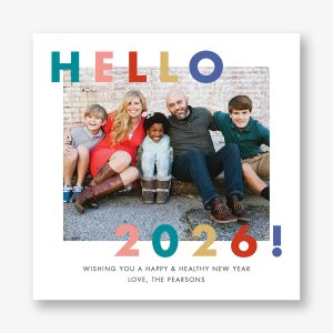 Colorful Type New Year New Years Photo Card