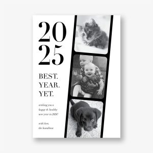 Best Year Filmstrip New Years Photo Card