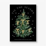 Twinkling Trees Foil Holiday Card