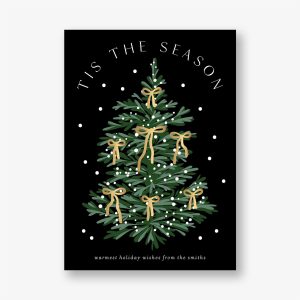 Twinkling Trees Foil Holiday Card