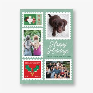 Holiday Stamp Collage Holiday Photo Card