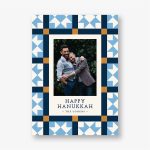 Patchwork Quilt Hanukkah Holiday Photo Card